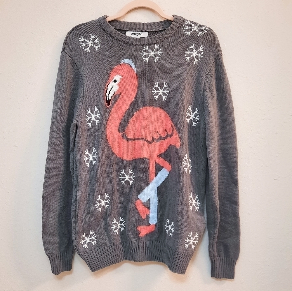 Imagin8 Holiday Flamingo Sweater M